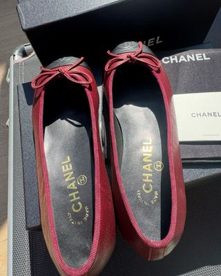 Bailarinas Chanel Burdeos Talla 39