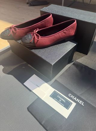Bailarinas Chanel Burdeos Talla 39