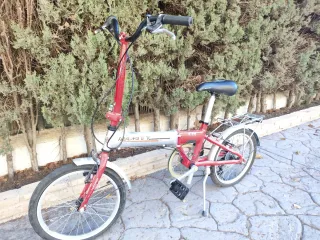 Bicicleta Monty Plegable Aluminio Roja