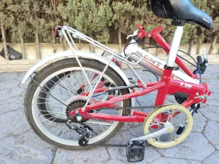 Bicicleta Monty Plegable Aluminio Roja