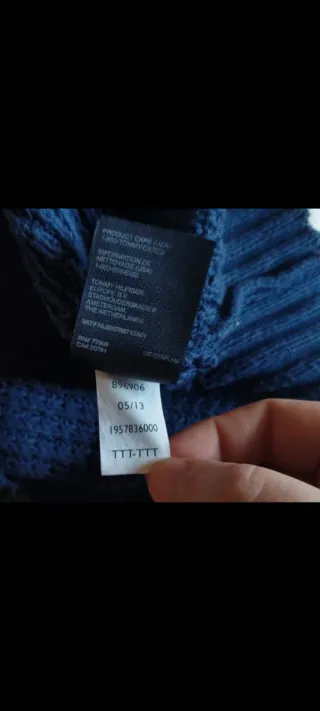 Maglione Tommy Hilfiger Uomo Blu Tg XXL