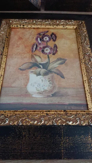 Set 3 Cuadros Flores Vintage