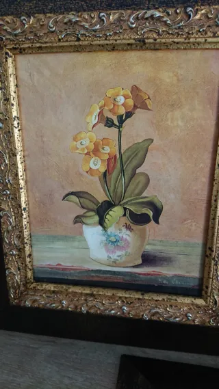 Set 3 Cuadros Flores Vintage