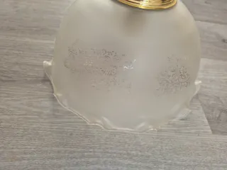 Lámpara de techo cristal y metal dorado