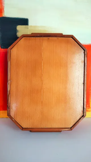 Vassoio in legno Intarsio vintage