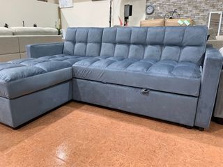 Sofá Cama Chaise Longue 210cm Gris