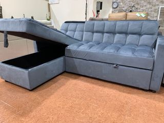 Sofá Cama Chaise Longue 210cm Gris