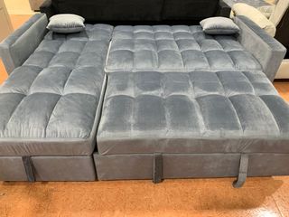 Sofá Cama Chaise Longue 210cm Gris