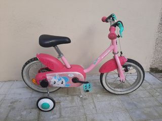 Bicicleta infantil 16 rosa unicornio
