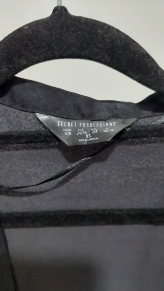 Kimono negro encaje talla única