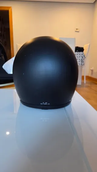 Casco Moto DMD Vintage Negro Mate Talla S