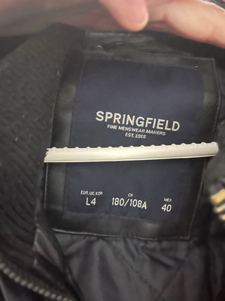 Chaqueta Springfield Negra Talla L
