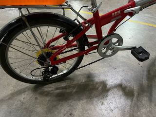 Bici plegable GOTTY F20 con cesta naranja