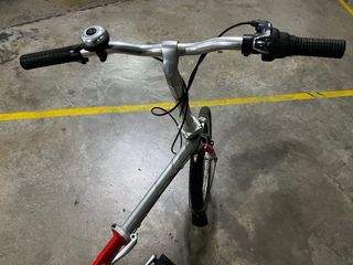 Bici plegable GOTTY F20 con cesta naranja