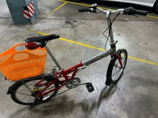 Bici plegable GOTTY F20 con cesta naranja