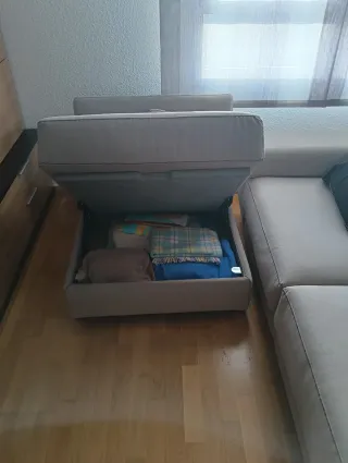 Sofá chaise longue Qsofas Gris