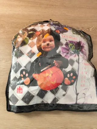 Disfraz Gato Negro Infantil Talla 0-6 Meses