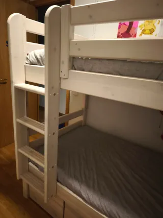 URGE VENDER Litera Flexa Blanca con 4 Cajones