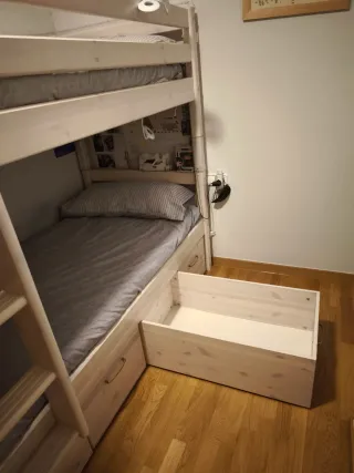 URGE VENDER Litera Flexa Blanca con 4 Cajones