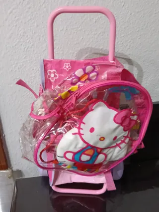 Lote Hello Kitty: Carro, Bolso y Espinilleras