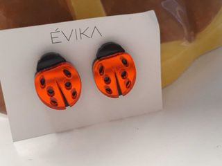 Pendientes ÉVIKA Ladybug Metacrilato y Plata