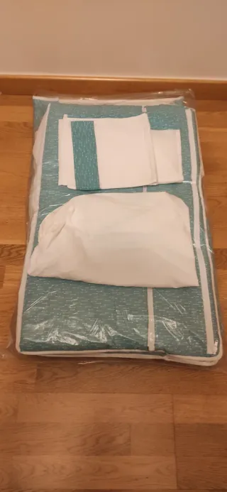 Minicuna madera haya con ruedas