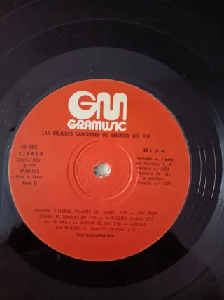 Disco LP Las Mejores Canciones de América del Sur