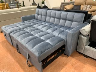 Sofá Cama Kris Gris + 2 Cojines