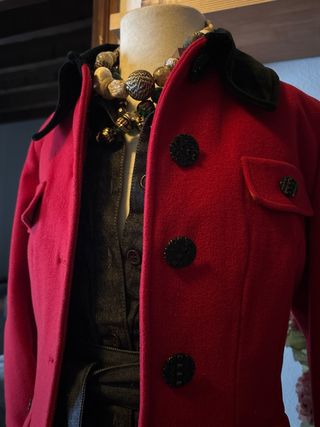 Blazer Jockey Rojo y Negro Talla M