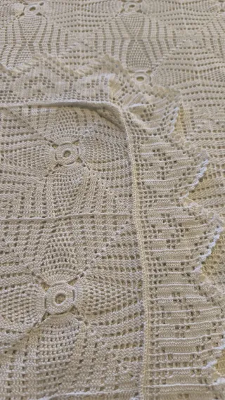 Colcha ganchillo hecha a mano algodón 100%