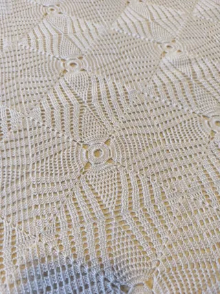Colcha ganchillo hecha a mano algodón 100%