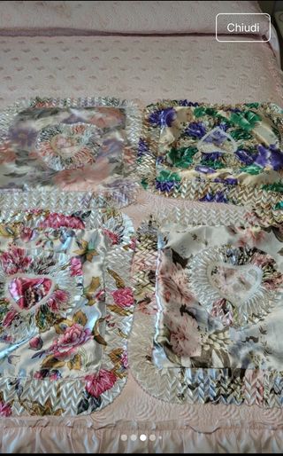 4 Cuscini Decorativi Floreali