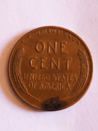 MONEDA 1 CENTAVO LINCOLN.1958D.EXCESO METAL EN B.