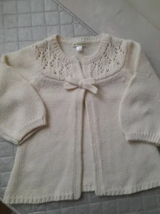 Giacchino lana bambina 4 anni bianco