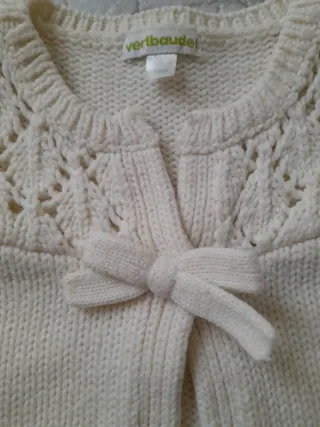 Giacchino lana bambina 4 anni bianco