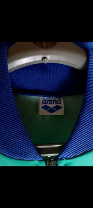 Giacca Arena Zip Verde/viola Tg M