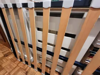 Somier con patas y colchón 90x190