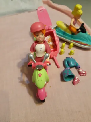 Moto y sidecar,moto acuática,accesorio poly pocket