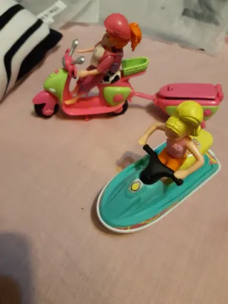 Moto y sidecar,moto acuática,accesorio poly pocket