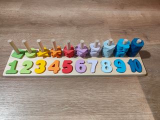 Juego educativo de madera números