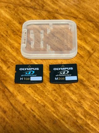 Lote de 2 Tarjetas XD Picture Card 1GB H+ 2GB M