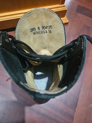 Botas Militares Cuero Negro Talla 40
