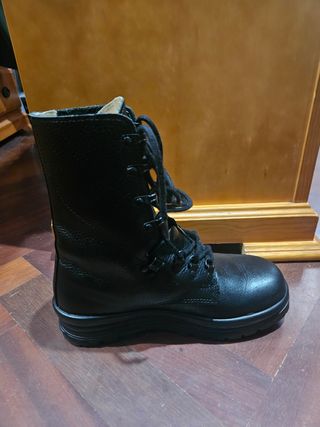 Botas Militares Cuero Negro Talla 40