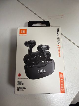 JBL Wave Beam Auriculares Inalámbricos Negros