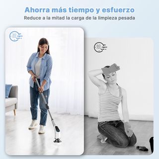 Cepillo Eléctrico Limpieza Rotatorio Extensible