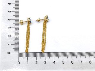 pendientes plata 925mm con piedra con circonita