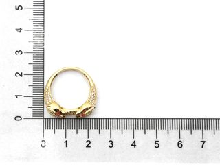 sortija oro 18k con piedra con circonita