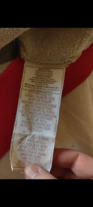 Felpa Nike Zip Grigio/Rosso Tg XS