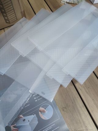 SONGMICS Cajas de Zapatos Plástico, Juego de 8 Organizadores de Almacenamiento, Caja Zapatero Plástico Plegable y Apilable para Zapatillas hasta Talla 44, Transparente y Blanco LSP08SWT