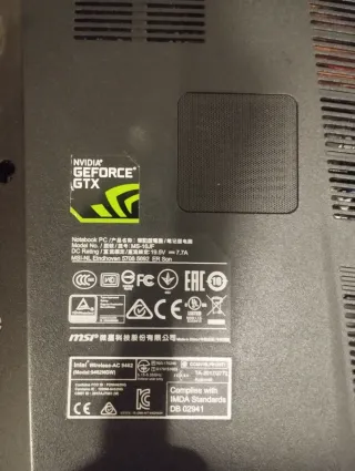 MSI Laptop para Piezas